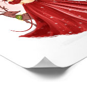 Weihnachtsmädchen Kunstwerk  Poster (Ecke)