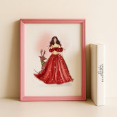 Weihnachtsmädchen Kunstwerk  Poster