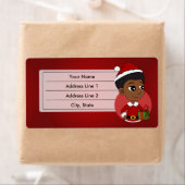 Weihnachtsmädchen mit Afro-Cartoon (Insitu)