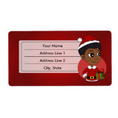 Weihnachtsmädchen mit Afro-Cartoon (Vorne)