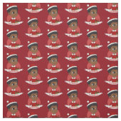 Weihnachtsmädchen mit Afro-Cartoon Stoff (Muster)