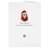 Weihnachtsmädchen mit braunem, gewelltem Haar (Hinten)