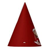 Weihnachtsmädchen mit braunem, gewelltem Haar Partyhütchen (Links)