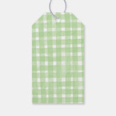 Weihnachtsmädchen mit Grün Geschenkanhänger (Rückseite)