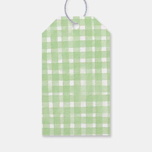 Weihnachtsmädchen mit Grün Geschenkanhänger (Rückseite)