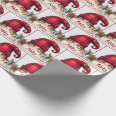 Weihnachtsmädchen mit Individuelle Name Geschenkpapier (Ecke)