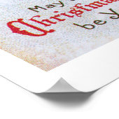 Weihnachtsmädchen mit Paket Poster (Ecke)