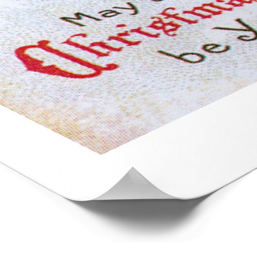 Weihnachtsmädchen mit Paket Poster (Ecke)