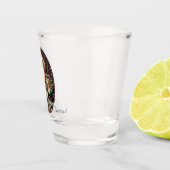 Weihnachtsmädchen mit Welpe Schnapsglas (Rechts)