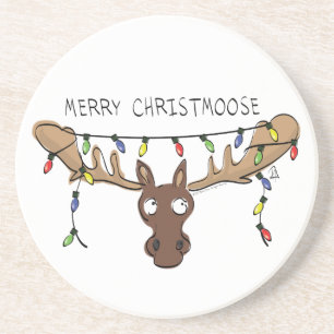 Weihnachtsmädchen Niedlich Funny Holiday Animal Getränkeuntersetzer