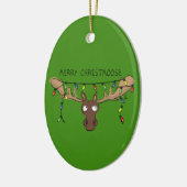 Weihnachtsmädchen Niedlich Funny Holiday Animal Keramik Ornament (Links)