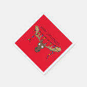 Weihnachtsmädchen Niedlich Funny Holiday Animal Serviette (Ecke)