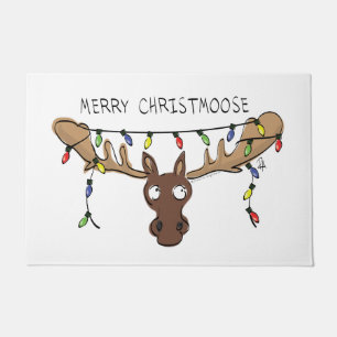 Weihnachtsmädchen Niedliches Urlaubstier Fußmatte