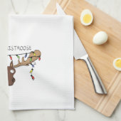 Weihnachtsmädchen Niedliches Urlaubstier Geschirrtuch (Viertel Falte)