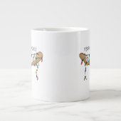 Weihnachtsmädchen Niedliches Urlaubstier Jumbo-Tasse (Vorderseite)