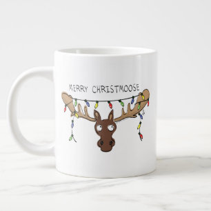 Weihnachtsmädchen Niedliches Urlaubstier Jumbo-Tasse