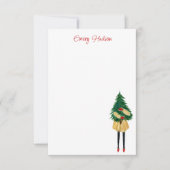 Weihnachtsmädchen Personalisiert Dankeskarte (Vorderseite)