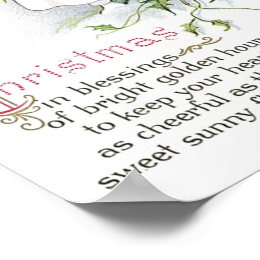 Weihnachtsmädchen Poster (Ecke)