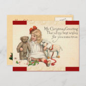 Weihnachtsmädchen Postkarte (Vorne/Hinten)