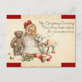 Weihnachtsmädchen Postkarte (Vorderseite)