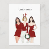 Weihnachtsmädchen Postkarte (Vorderseite)