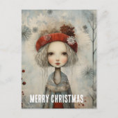 Weihnachtsmädchen Postkarte (Vorderseite)