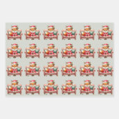 Weihnachtsmädchen Red Fox Sofa Sitzen Geschenkpapier Set (Vorderseite 2)