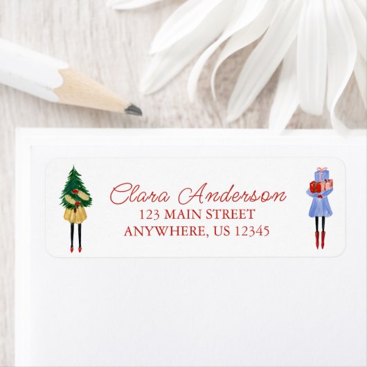 Weihnachtsmädchen-Rücksendeadresse (Insitu)