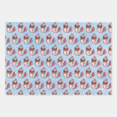 Weihnachtsmädchen Santa Whale Wasserfarbe Geschenkpapier Set (Vorderseite 2)