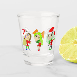 Weihnachtsmädchen Schnapsglas