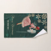 Weihnachtsmädchen, Schneeflocken Badhandtuch Set (Handtuch)