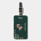 Weihnachtsmädchen, Schneeflocken Gepäckanhänger (Vorderseite vertikal)