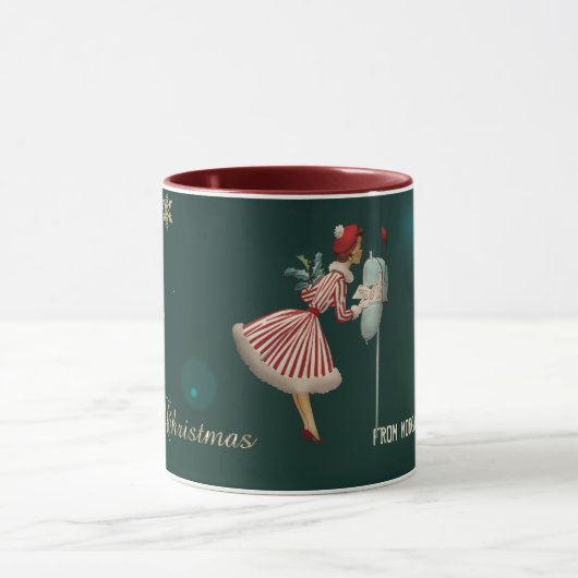 Weihnachtsmädchen, Schneeflocken Tasse (Zentrum)