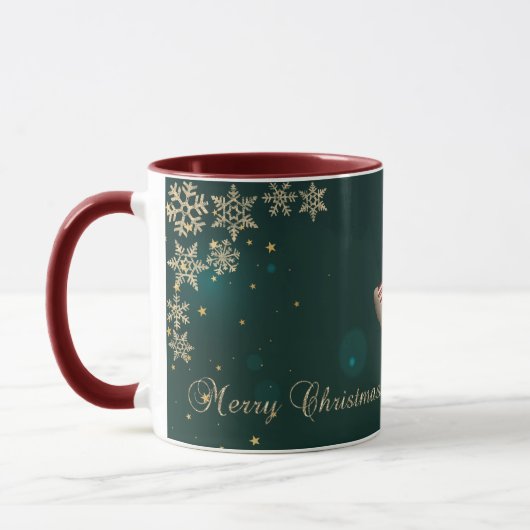 Weihnachtsmädchen, Schneeflocken Tasse (Links)