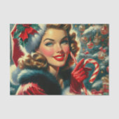 Weihnachtsmädchen Seidenpapier (Vorderseite)