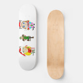 Weihnachtsmädchen Skateboard (Vorderseite)