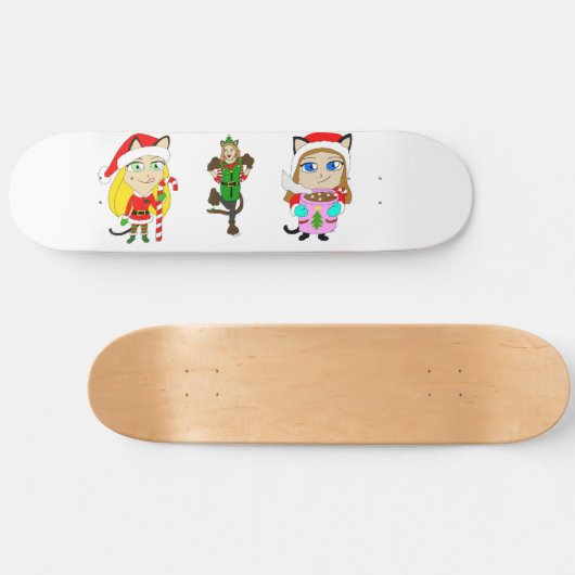 Weihnachtsmädchen Skateboard (Horizontal)