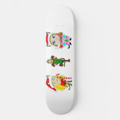 Weihnachtsmädchen Skateboard (Vorderseite)