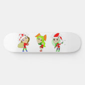 Weihnachtsmädchen Skateboard (Horizontal)