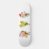 Weihnachtsmädchen Skateboard (Vorderseite)