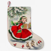 Weihnachtsmädchen Strumpf Kleiner Weihnachtsstrumpf (Vorderseite)