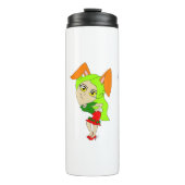 Weihnachtsmädchen Thermosbecher (Vorderseite)