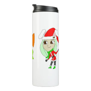 Weihnachtsmädchen Thermosbecher