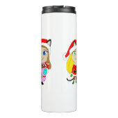 Weihnachtsmädchen Thermosbecher (Rückseite)