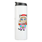 Weihnachtsmädchen Thermosbecher (Nach rechts gedreht)