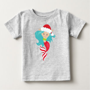 Weihnachtsmädchen, Weihnachtsmannmütze, Weihnachte Baby T-shirt