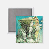 Weihnachtsmagazin Vintag Magnet (Vorderseite/Rückseite)