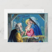 Weihnachtsmagie: Eine alte Postkarte (Vorne/Hinten)