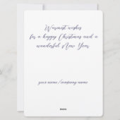 Weihnachtsmagie Feiertagskarte (Rückseite)