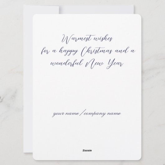 Weihnachtsmagie Feiertagskarte (Rückseite)